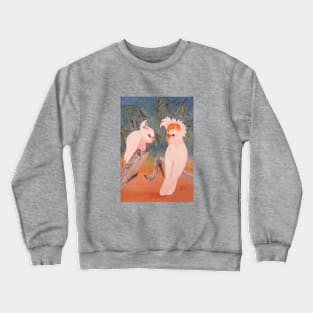 A pair of Australian Major Mitchell Cockatoos Crewneck Sweatshirt